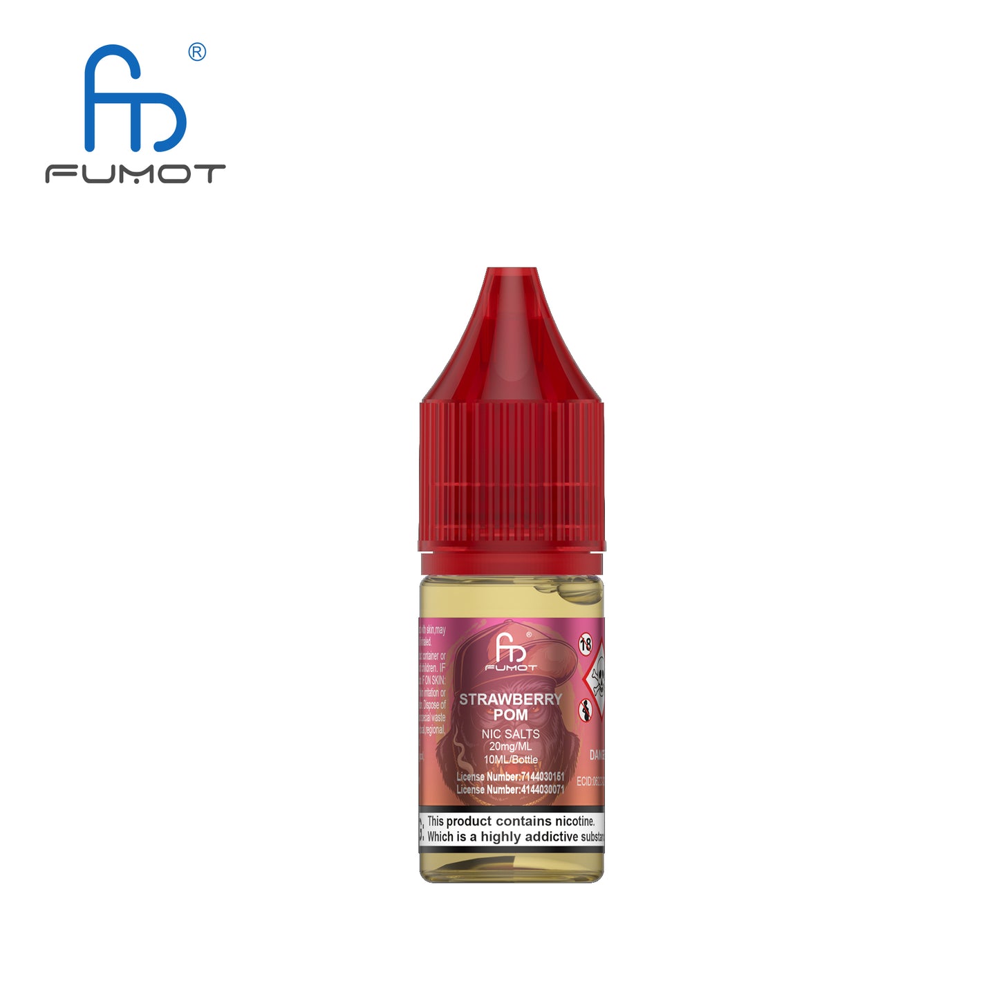 Strawberry Pom by RandM Tornado 7000 Nic Salts