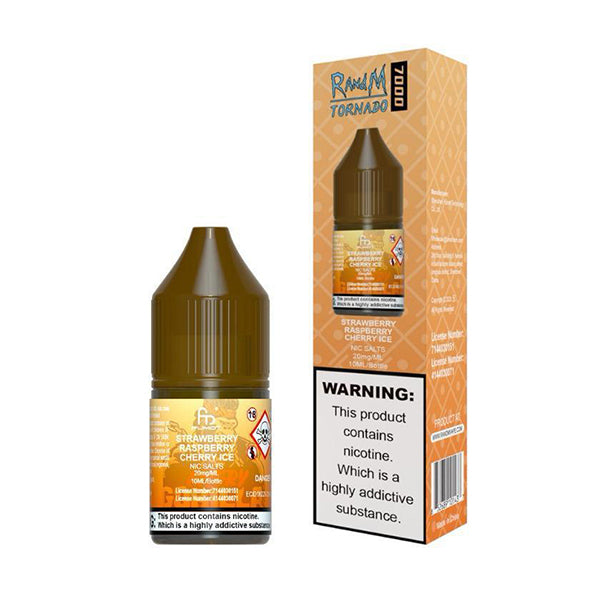 Strawberry Raspberry Cherry Ice by RandM Tornado 7000 Nic Salts