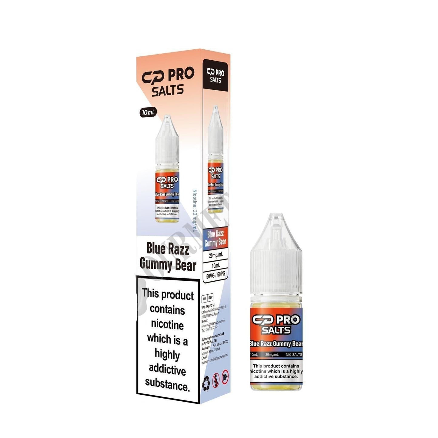 Blue Razz Gummy Bear by CP Pro Nic Salts