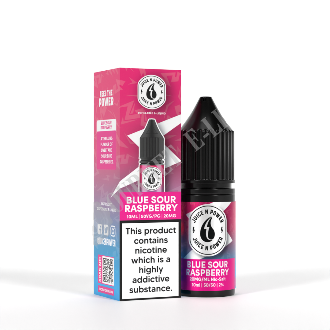 Blue Sour Raspberry by Juice N Power Nic Salts