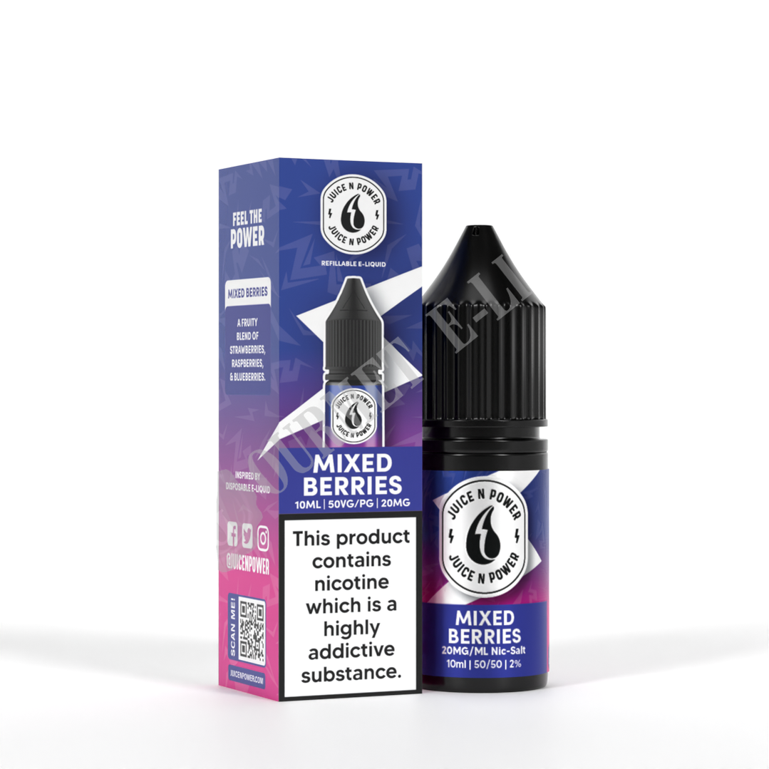 Mixed Berries by Juice N Power Nic Salts