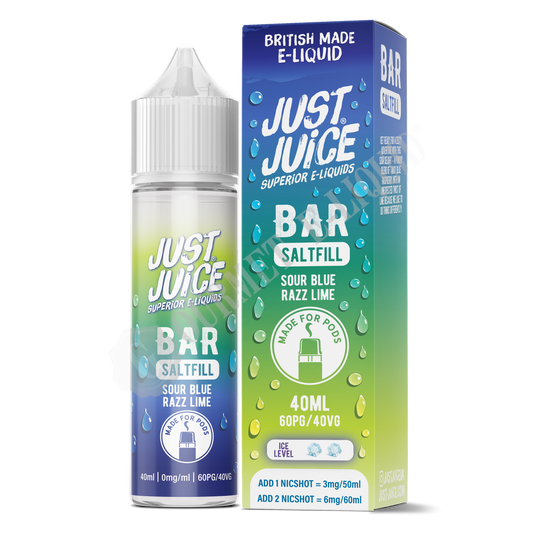 Sour Blue Razz Lime by Just Juice Bar Saltfill