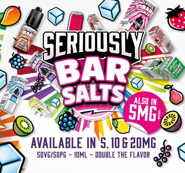 Click to Shop Seriously Bar Salts in 5mg, 10mg and 20mg